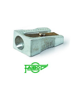 SACAPUNTAS METALICO SIMPLE CON FORMA DE CUÑA 100% RECICLABLE FAIBO 2001 2