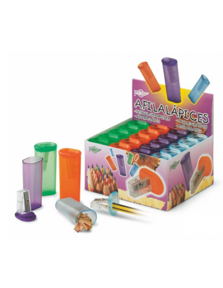 SACAPUNTAS PLASTICO CON DEPOSITO FAIBO 2101