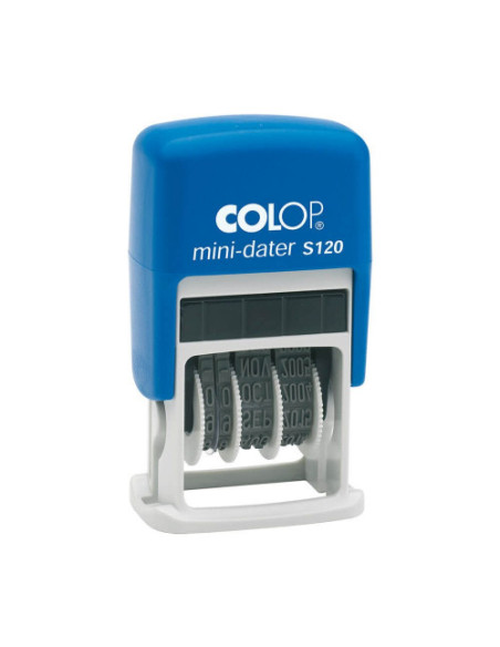 SELLO DE ENTINAJE S 120 4MM ESPAÑOL AZUL/AZUL COLOP 104789