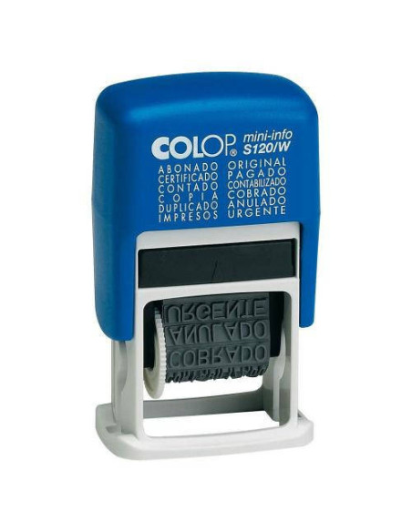SELLO DE ENTINAJE S 120/W FORMULA 4MM ESPAÑOL AZUL/NEGRA COLOP 104894