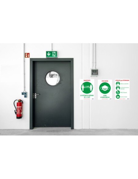 SEÑALES ADHESIVOS PREIMPRESO  "CONSEJO PARA ESTORNUDAR" SOBRE DE 2 HOJAS EN A4 AVERY AV_KITCOVID5_ES