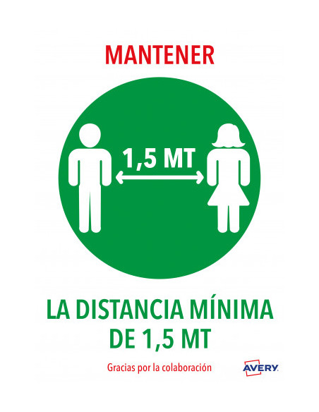 SEÑALES ADHESIVOS PREIMPRESO  "MANTENER DISNTACIA MINIMA DE 1 SEÑALES ADHESIVOS PREIMPRESO  "MANTENER DISNTACIA MINIMA DE 1