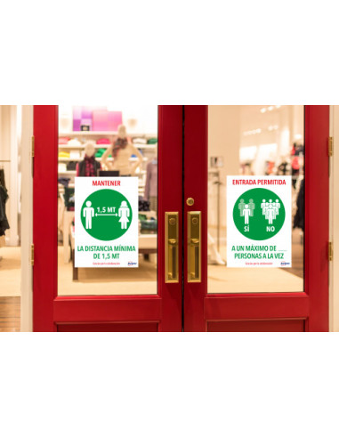 SEÑALES ADHESIVOS PREIMPRESO  "MANTENER...