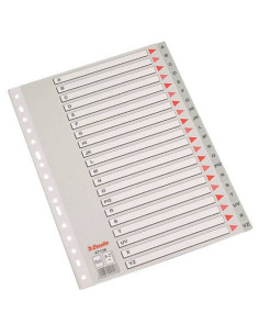 SEPARADOR ALFABETICO POLIPROPILENO MULTITALADRO A-Z FORMATO FOLIO COLOR GRIS ESSELTE 47138