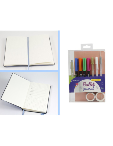SET  LIBRETA BULLET SOFT +  ROTULADORES PINCEL Y BOLIGRAFOOS BISMARK INGRAF 330619