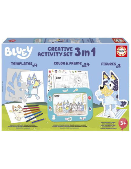 SET 3 IN 1 BLUEY "CREATIVE ACTIVITY SET" EDUCA BORRAS 19887