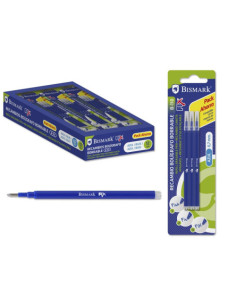 SET 3 UNIDADES RECAMBIO BOLIGRAFO BORRABLE AZUL BISMARK 327532