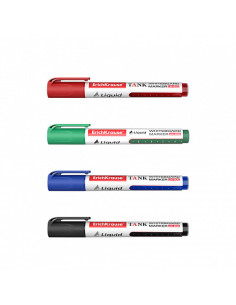 SET 4 MARCADORES PIZARRA BLANCA CON TINTA LÍQUIDA LW-600 NEGRO