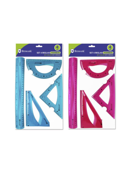 SET 4 REGLAS PVC FLEXIBLES 30/18/13/15 BISMARK 325010
