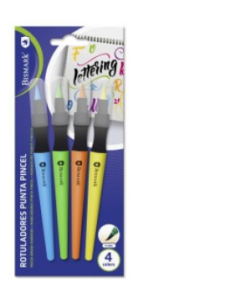 SET 4 ROTULADORES LETTERING PUNTA PINCEL BISMARK 328354