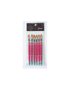 SET 6 PINCELES Nº.10 PELO SINT/MANGO CORTO/PLANO WONDER ART BY PRYSE 6110010