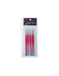 SET 6 PINCELES Nº.2/0 PELO SINT/MANGO CORTO/REDON WONDER ART BY PRYSE 6110999