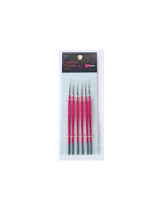 SET 6 PINCELES Nº.4/0 PELO SINT/MANGO CORTO/REDOND WONDER ART BY PRYSE 6110997