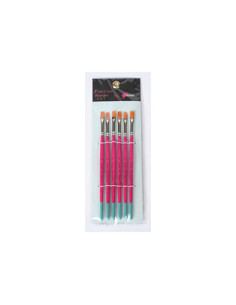 SET 6 PINCELES Nº.6 PELO SINT/MANGO CORTO/PLANO WONDER ART BY PRYSE 6110006