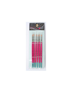 SET 6 PINCELES Nº.8 PELO SINT/MANGO CORTO/REDONDO WONDER ART BY PRYSE 6111008