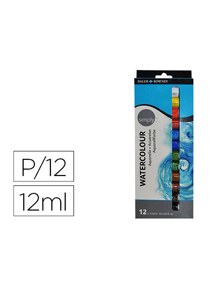 SET ACUARELAS 12X 12ML SIMPLY DALER ROWNEY D134500100