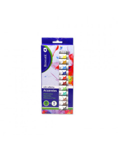SET ACUARELAS TUBOS 12 COLORES X 12 ML BISMARK 327024
