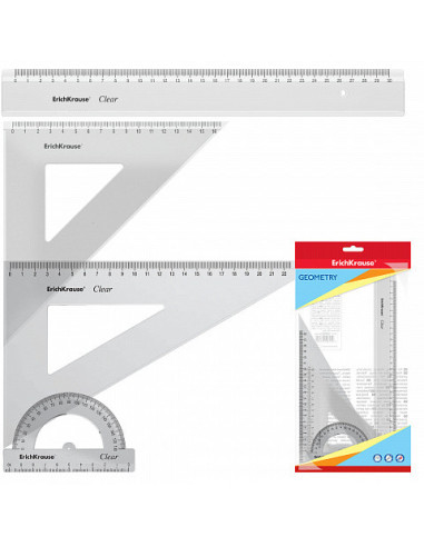 SET DE GEOMETRÍA GRANDE (REGLA 30 CM