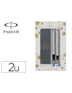 SET DUO PLUMA + BOLÍGRAFO IM ACERO CT PARKER 2183058
