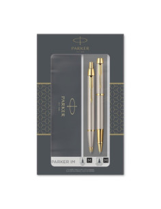 SET DUO PLUMA + BOLÍGRAFO IM ACERO GT PARKER 2093217