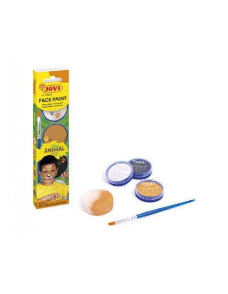 SET MAQUILLAJE ANIMALS 3 BOTES 8ML CREMA + ACCESORIOS JOVI 174AN