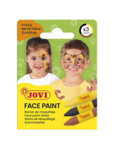 SET MAQUILLAJE FACE PAINT ESTUCHE DE 3 BARRAS ANIMAL JOVI 175AN