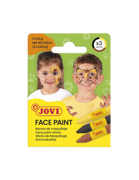 SET MAQUILLAJE FACE PAINT ESTUCHE DE 3 BARRAS ANIMAL JOVI 175AN