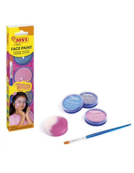 SET MAQUILLAJE FANTASY 3 BOTES 8ML CREMA + ACCESORIOS JOVI 174FA