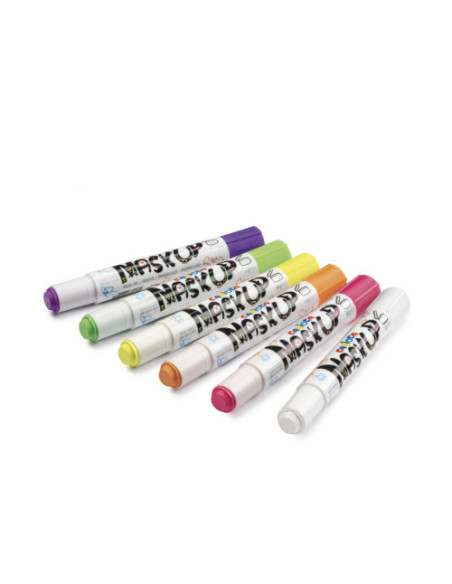 SET MAQUILLAJE MASK UP NEON 6 PIEZAS FACE PAINT STICK CARIOCA 43156
