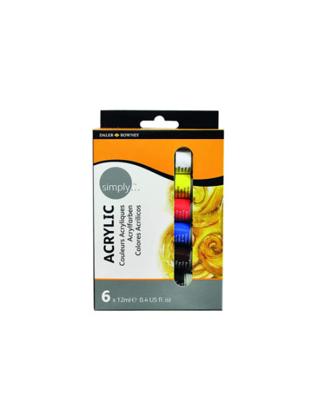 SET PINTURA ACRÍLICA 6X12ML SIMPLY DALER ROWNEY D126500006