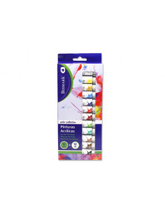 SET PINTURAS ACRILICAS TUBOS 12 COLORES X 12 ML BISMARK 327025 2