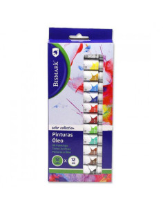 SET PINTURAS OLEO TUBOS 12 COLORES X 12 ML BISMARK 327026