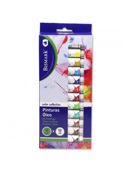 SET PINTURAS OLEO TUBOS 12 COLORES X 12 ML BISMARK 327026