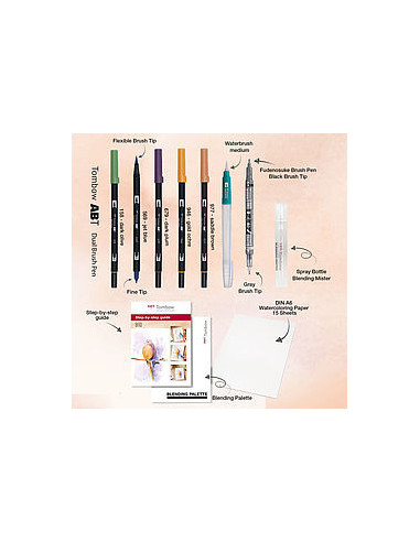 SET WATERCOLORING NATURE TOMBOW WCS-NAT