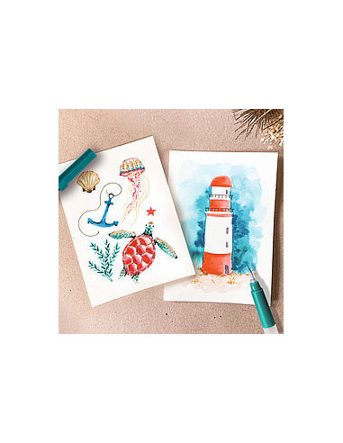 SET WATERCOLORING SEASIDE TOMBOW WCS-SEA