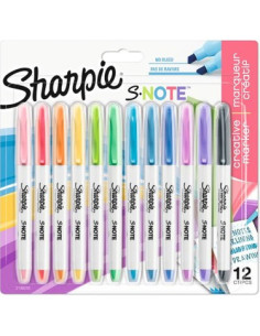 SNOTE MARCADORES BLÍSTER 12 UNIDADES COLORES SURTIDOS SHARPIE 2138233