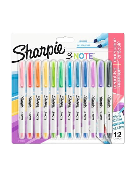 SNOTE MARCADORES BLÍSTER 12 UNIDADES COLORES SURTIDOS SHARPIE 2138233