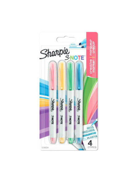 SNOTE MARCADORES BLÍSTER 4 UNIDADES COLORES SURTIDOS SHARPIE 2138234