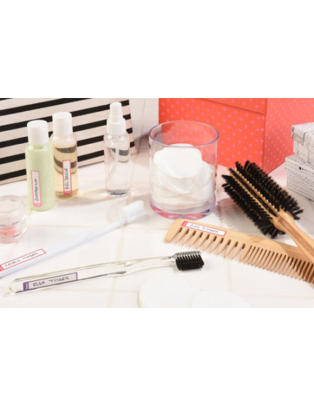 SOBRE 30 ETIQUETAS ADHESIVAS PERMANENTE 50X10MM ROSA Y VIOLETA AVERY RESMI30F-UK