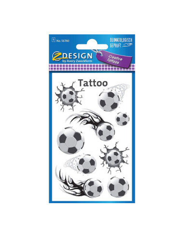 SOBRE CON 1 HOJA 76X120MM Y 9 PEGATINAS TATOO BALONES AVERY 56740