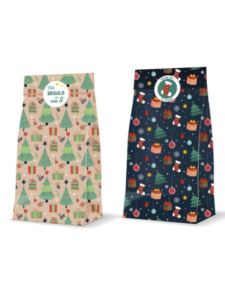 SOBRE REGALO NAVIDAD 3 UND + ADHESIVOS 20+8X42 CM CM BISMARK 332845