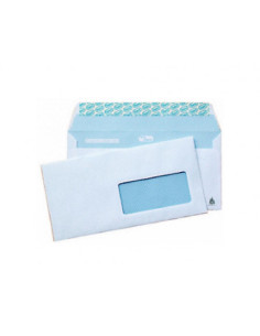 CAJA 500 SOBRES DIN DL (110X220) OFFSET BLANCO 90 GRS. VENTANA DERECHA 45X100  B.20 D.20 OPENSAM AUTOADHESIVO CON TIRA DE SILICO
