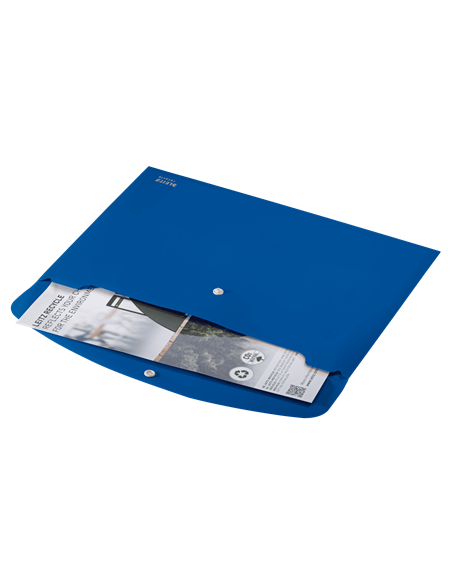 SOBRES POLIPROPILENO OPACO A4 CON BROCHE BOTON RECYCLE AZUL LEITZ 46780035
