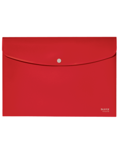 SOBRES POLIPROPILENO OPACO A4 CON BROCHE BOTON RECYCLE ROJO LEITZ 46780025