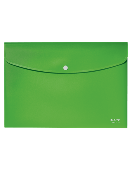 SOBRES POLIPROPILENO OPACO A4 CON BROCHE BOTON RECYCLE VERDE LEITZ 46780055