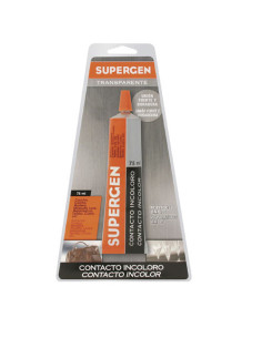 ADHESIVO DE CONTACTO INCOLORO EN TUBO TIPO CLASICO 75ML. SUPERGEN 62601-00000-05