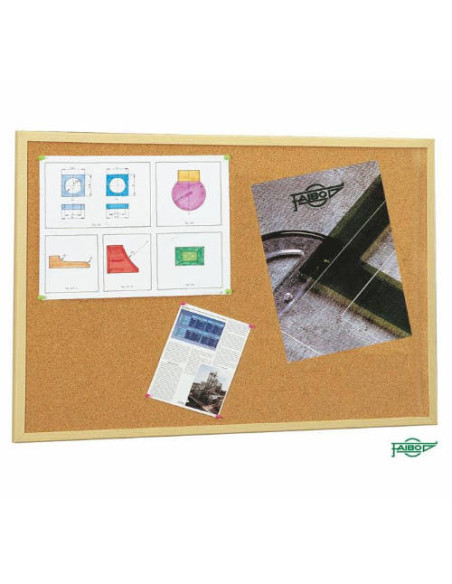 TABLERO DE CORCHO CON MARCO FIBRA MELAMINADA 60X120 CM. FAIBO 607-4