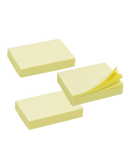 TACO NOTAS ADHESIVAS AMARILLAS 38X51 MM. 100 HOJAS BISMARK 921004