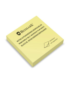 TACO NOTAS ADHESIVAS AMARILLAS 76X76 MM. 100 HOJAS BISMARK 921007