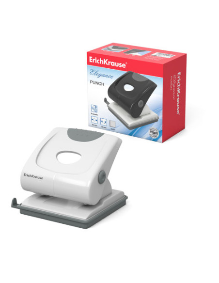 TALADRO ELEGANCE HASTA 30 HOJAS COLOR GRIS ERICH KRAUSE 5403